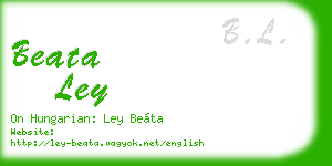 beata ley business card